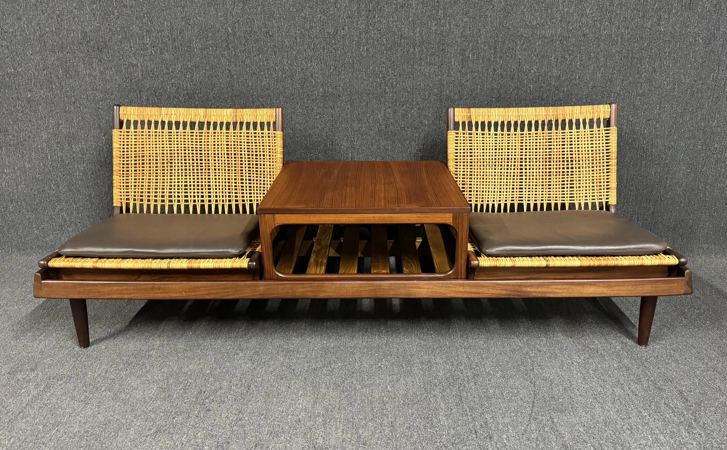 Vintage Danish Mid Century Modern Teak Tv161 Modular Bench by Hans